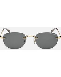 Montblanc - Rectangular Sunglasses With -colored Metal Frame - Sunglasses - Lyst