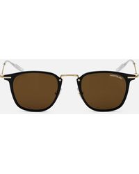 Montblanc - Round Sunglasses With Coloured Injected Frame - Lyst