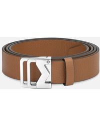 Montblanc - Grainy Caramel 35mm Leather Belt - Lyst