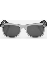 Montblanc - Squared Sunglasses With Grey Coloured Acetate Frame - Lyst