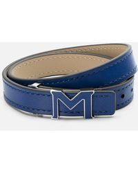 Montblanc M Logo Armband In Blau