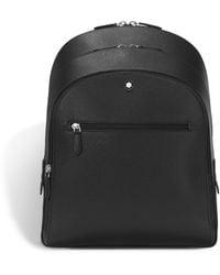 Montblanc - Mittelgroßer Rucksack mit 3 Fächern aus Sartorial Leder - Lyst