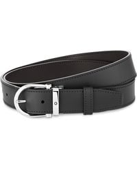 Montblanc - Wendbarer Gürtel mit hufeisenförmiger Schließe 35 mm aus Leder - Lyst