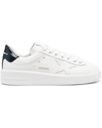 Golden Goose - Purestar Leather Sneakers With Leather Star And Shiny Leather Heel - Lyst