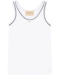 Valentino Garavani - Cotton Jersey Top - Lyst