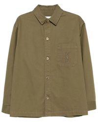 Saint Laurent - Cassandre Overshirt In Cotton Linen Gabardine - Lyst