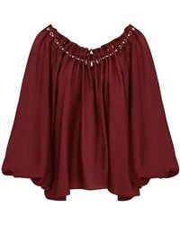 Zimmermann - Aster Gathered Bead Blouse - Lyst
