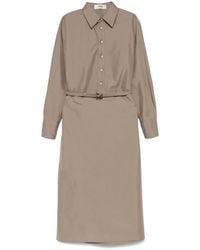 Fendi - Cotton And Silk Blend Shirtdress - Lyst