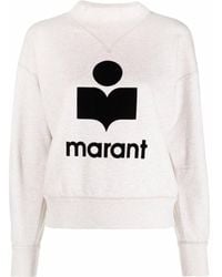 Isabel Marant - Moby Flockedlogo Sweatshirt - Lyst