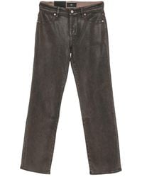 7 For All Mankind - Calie Straight-Leg Coated Finish Jeans - Lyst