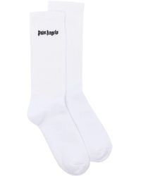 Palm Angels - Logo-embroidered Ribbed Socks - Lyst