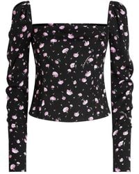 Dolce & Gabbana - Carnations-Print Silk Top - Lyst