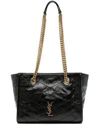 Saint Laurent - Small Vintage Leather Shopping Bag Niki - Lyst