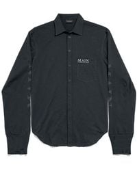 Balenciaga - Main Character Artwork Long-Sleeved Jersey Polo Shirt - Lyst