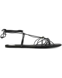 Saint Laurent - Babylone Leather Sandals - Lyst