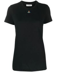 Vivienne Westwood - Orb Logo-Embroidery Cotton T-Shirt - Lyst