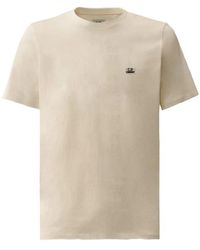 C.P. Company - 30/1 Jersey Short Sleeve Logo Patch T-Shirt - Lyst