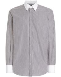 Dolce & Gabbana - Martini Slim-Fit Striped Cotton-Poplin Shirt - Lyst