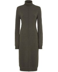 Fendi - High Neck Cashmere Midi Dress - Lyst