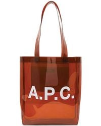A.P.C. - Lou Transparent Tote Bags - Lyst