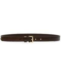 Prada - Slim Leather Belt With Logo - Lyst