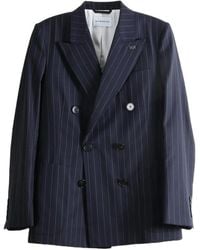 Givenchy - Double-Breasted Striped Wool Jacket - Lyst