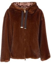 Herno - Soft Faux-fur Hooded Jacket - Lyst