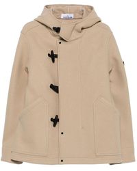 Stone Island - Parka "Heavy Melton" Corto Con Alamari - Lyst