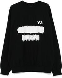 Y-3 - U Gfx Crew Neck Cotton Sweatshirt - Lyst