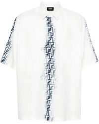 Fendi - Ff-print Linen Shirt - Lyst