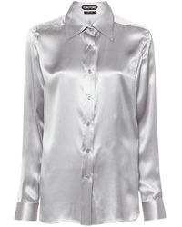 Tom Ford - Charmeuse Silk Shirt - Lyst