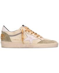 Golden Goose - Silk And Nylon Distressed Suede Sneakers - Lyst
