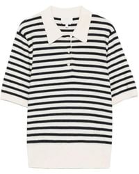 A.P.C. - Ruby Striped Cotton Knit Polo Shirt - Lyst
