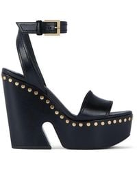 Givenchy - Clog Leather Platform Sandals With Studs Detail - Lyst