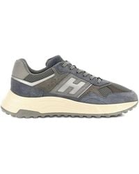Hogan - Hyperlight Leather And Mesh Sneakers Shoes - Lyst