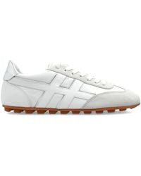 Hogan - Olympia Nappa Leather And Suede Sneakers - Lyst