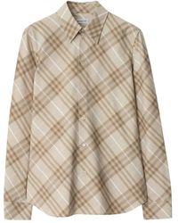 Burberry - Simone Check Shirt Stone - Lyst