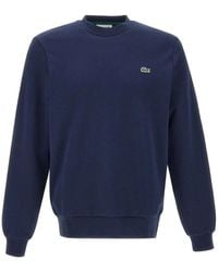 Lacoste - Crew Neck Sweatshirt With Logo - Lyst