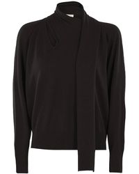 Zanone - Sweater With Knot On The Neck - Lyst