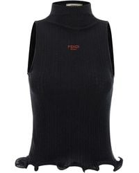 Fendi - Wool Turtle-Neck Top - Lyst