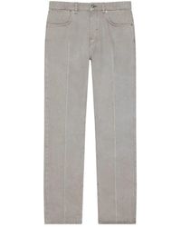 Givenchy - Gray Straight-fit Jeans With Folded Effect - Lyst