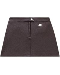 Courreges - Vinyl Re-edition Mini Skirt - Lyst