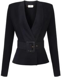 Elisabetta Franchi - Classic Solid Sweater With Round Neckline - Lyst