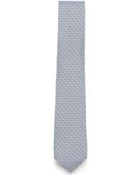 Ferragamo - Silk Tie With Logo And Lettering - Lyst