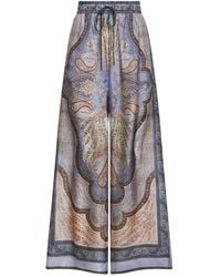 Zimmermann - Wanderlust Silk Relaxed Pants - Lyst