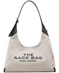 Marc Jacobs - The Leather-Trim Canvas Belted Sack Bag - Lyst