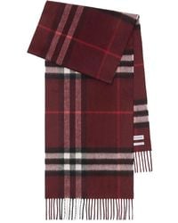 Burberry - Check Cashmere Scarf - Lyst