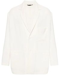 Giorgio Armani - Single-breasted Canneté Jacket Clothing - Lyst