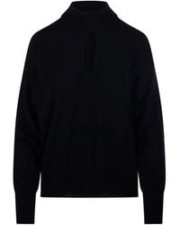 Roberto Collina - Cut Out Mock-neck Sweater - Lyst