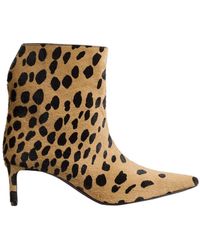 KHAITE - Ona Hyena-Printed Calf Hair Ankle Boots - Lyst